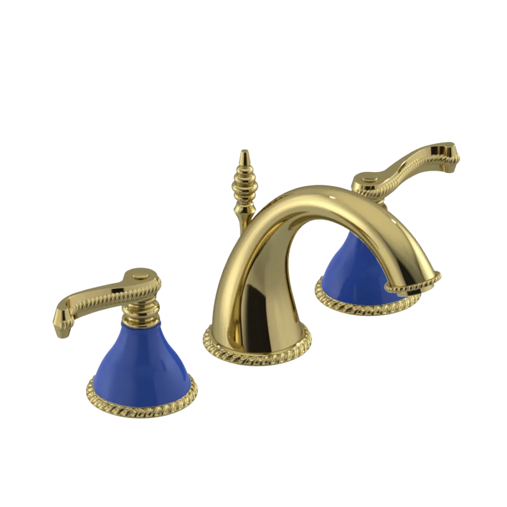 Rubinet Widespread Lav. Set. (less drain) Natural Brass