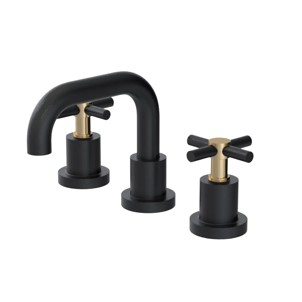 Rubinet Widespread Lav. Set. (less drain) Matt Black