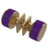 Rubinet Shower Door Knob (set) Satin Gold