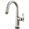 Brizo Kintsu SmartTouch Pull-Down Prep Faucet with Arc Spout - Less Handle - Complete Kit - Lumicoat® Stainless