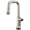 Kintsu SmartTouch Pull-Down Prep Faucet with Square Spout - Less Handle - Lumicoat® Stainless