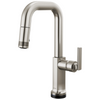 Brizo Kintsu SmartTouch Pull-Down Prep Faucet with Square Spout - Less Handle - Complete Kit - Lumicoat® Stainless