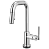 Brizo Smarttouch Pull Down Prep Faucet With Square Spout Knurled Handle
