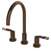 Rubinet Widespread Kitchen Set Tuscan Brass