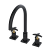 Rubinet Widespread Kitchen Set Matt Black