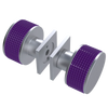 Rubinet Shower Door Knob (set) Satin Chrome