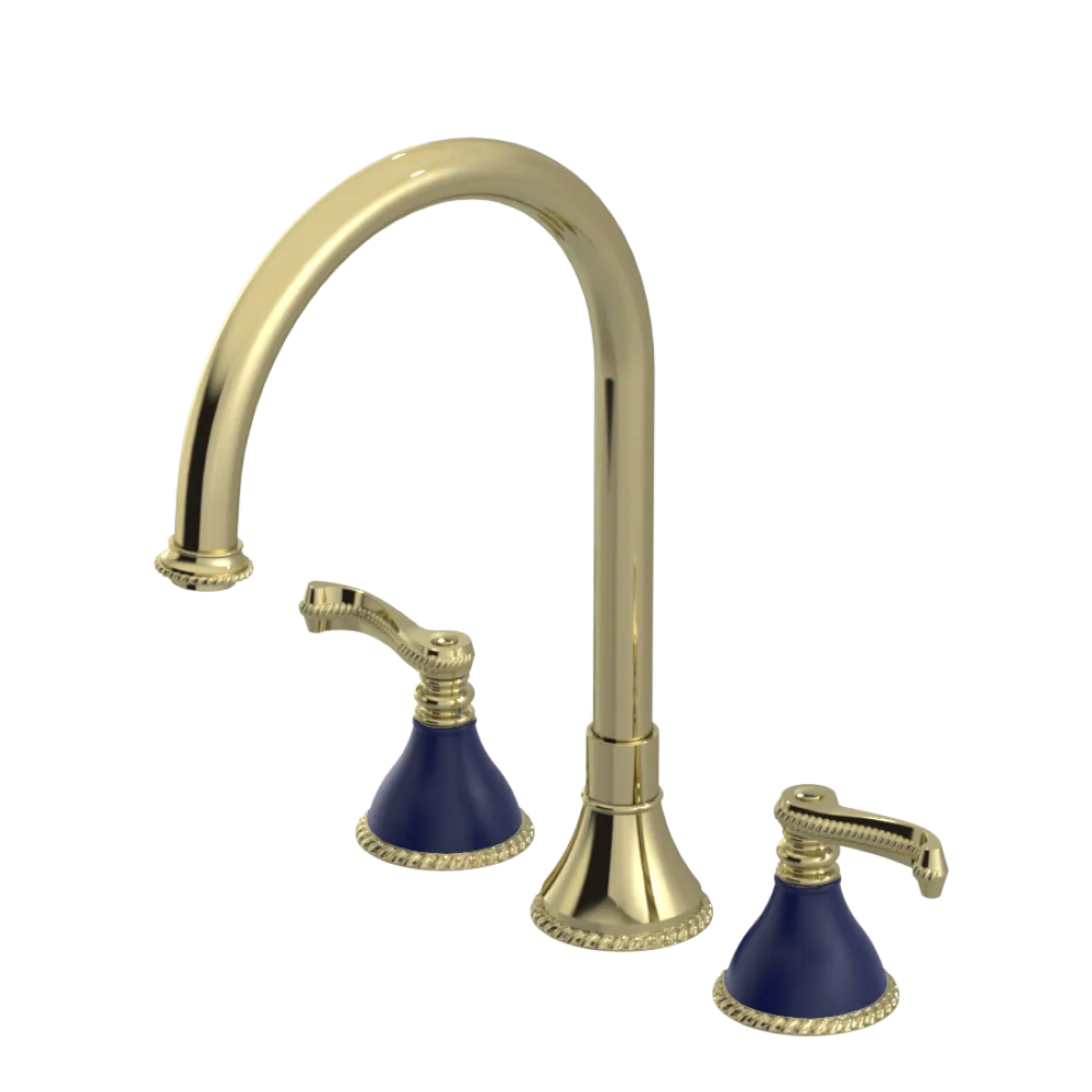 Rubinet Widespread Kitchen Set Gold