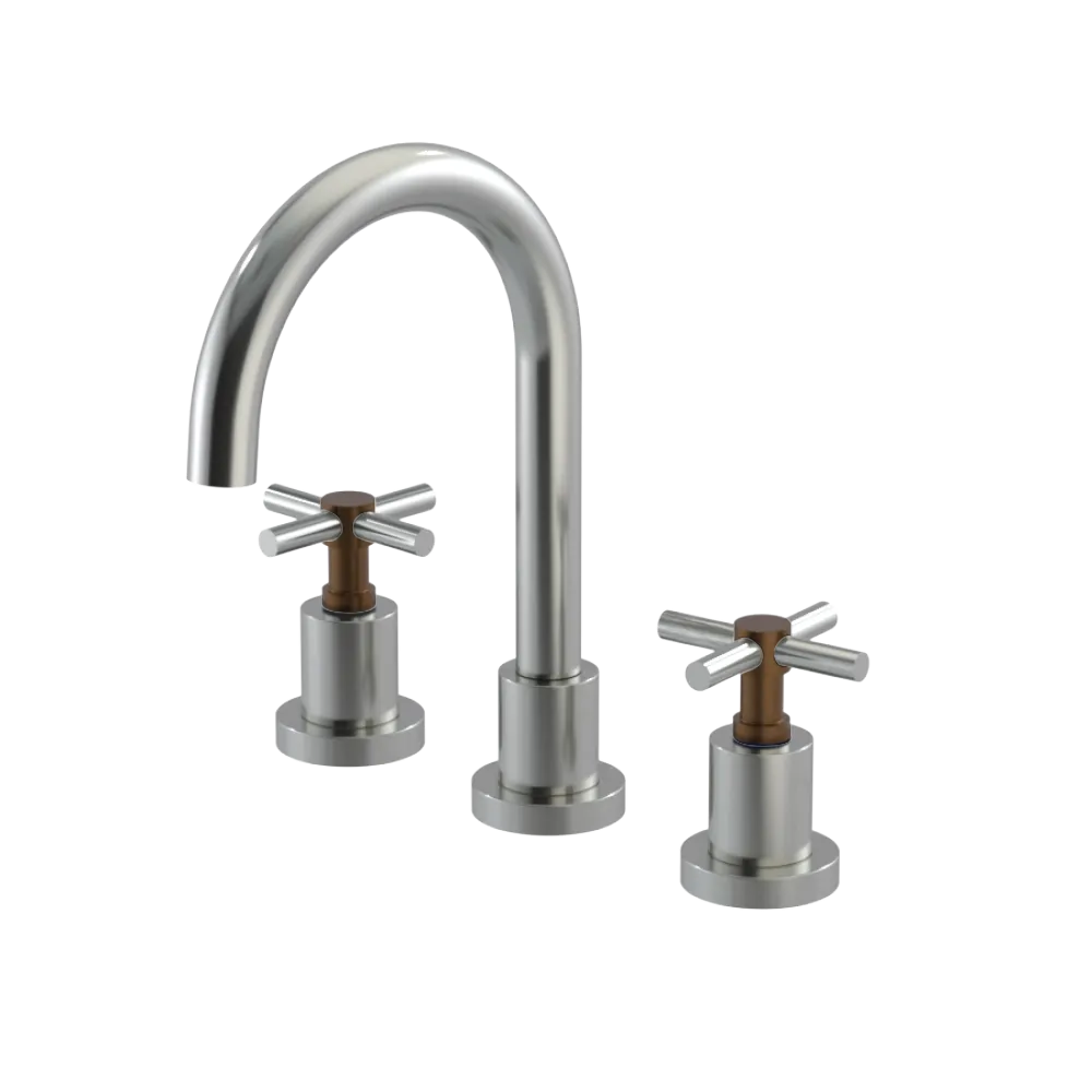 Rubinet Widespread Lav. Set. (less drain) Satin Nickel
