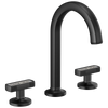 Brizo Kintsu Widespread Lavatory Faucet with Arc Spout - Less Handles - Complete Kit - Matte Black