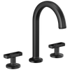 Brizo Kintsu Widespread Lavatory Faucet with Arc Spout - Less Handles - Complete Kit - Matte Black