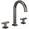 Brizo Kintsu Widespread Lavatory Faucet with Arc Spout - Less Handles 1.5 GPM - Complete Kit - Matte Black