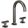 Brizo Kintsu Widespread Lavatory Faucet with Arc Spout - Less Handles 1.5 GPM - Complete Kit - Matte Black