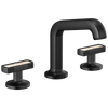 Brizo Kintsu Widespread Lavatory Faucet with Angled Spout - Less Handles - Complete Kit - Matte Black