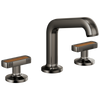 Brizo Kintsu Widespread Lavatory Faucet with Angled Spout - Less Handles - Complete Kit - Brilliance® Black Onyx