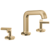 Brizo Kintsu Widespread Lavatory Faucet with Angled Spout - Less Handles - Complete Kit - Brilliance® Luxe Gold®