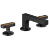 Brizo Kintsu Widespread Lavatory Faucet with Low Spout - Less Handles - Complete Kit - Matte Black