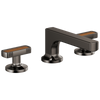 Brizo Kintsu Widespread Lavatory Faucet with Low Spout - Less Handles 1.2 GPM - Complete Kit - Brilliance® Black Onyx