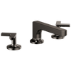 Brizo Kintsu Widespread Lavatory Faucet with Low Spout - Less Handles 1.2 GPM - Complete Kit - Brilliance® Black Onyx