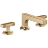 Brizo Kintsu Widespread Lavatory Faucet with Low Spout - Less Handles 1.2 GPM - Complete Kit - Brilliance® Luxe Gold®