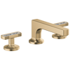 Brizo Kintsu Widespread Lavatory Faucet with Low Spout - Less Handles 1.5 GPM - Complete Kit - Luxe Gold