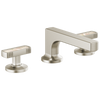 Brizo Kintsu Widespread Lavatory Faucet with Low Spout - Less Handles 1.2 GPM - Complete Kit - Brilliance® Luxe Nickel®