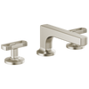 Brizo Kintsu Widespread Lavatory Faucet with Low Spout - Less Handles 1.2 GPM - Complete Kit - Brilliance® Luxe Nickel®