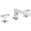 Brizo Kintsu Widespread Lavatory Faucet with Low Spout - Less Handles 1.2 GPM - Complete Kit - Polished Chrome