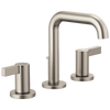 Brizo Litze Widespread Lavatory Faucet with High Spout - Less Handles 1.2 GPM - Complete Kit - Brilliance® Luxe Nickel®