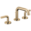 Brizo Litze Widespread Lavatory Faucet with Low Spout - Less Handles 1.2 GPM - Complete Kit - Brilliance® Luxe Gold®