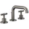 Brizo Litze Widespread Lavatory Faucet with Low Spout - Less Handles 1.5 GPM - Complete Kit - Matte Black