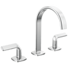 Brizo Allaria Widespread Lavatory Faucet with Arc Spout - Less Handles - Complete Kit - Polished Chrome