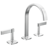 Brizo Allaria Widespread Lavatory Faucet with Arc Spout - Less Handles - Complete Kit - Polished Chrome
