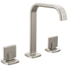 Brizo Allaria Widespread Lavatory Faucet with Square Spout - Less Handles - Complete Kit - Brilliance® Luxe Nickel®