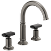 Brizo Invari Widespread Lavatory Faucet with Arc Spout - Less Handles 1.5 GPM - Complete Kit - Brilliance® Luxe Gold®