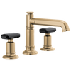 Brizo Invari Widespread Lavatory Faucet with Column Spout - Less Handles 1.5 GPM - Complete Kit - Brilliance® Luxe Gold®
