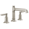 Brizo Invari Widespread Lavatory Faucet with Column Spout - Less Handles 1.2 GPM - Complete Kit - Brilliance® Luxe Nickel®