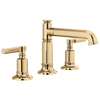 Brizo Invari Widespread Lavatory Faucet with Column Spout - Less Handles 1.5 GPM - Complete Kit - Brilliance® Polished Gold
