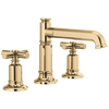 Brizo Invari Widespread Lavatory Faucet with Column Spout - Less Handles 1.5 GPM - Complete Kit - Brilliance® Polished Gold