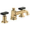Brizo Invari Widespread Lavatory Faucet with Angled Spout - Less Handles 1.2 GPM - Complete Kit - Brilliance® Polished Gold