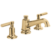 Brizo Invari Widespread Lavatory Faucet with Angled Spout - Less Handles 1.2 GPM - Complete Kit - Brilliance® Polished Gold