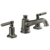 Brizo Invari Widespread Lavatory Faucet with Angled Spout - Less Handles 1.2 GPM - Complete Kit - Brilliance® Luxe Steel®