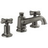 Brizo Invari Widespread Lavatory Faucet with Angled Spout - Less Handles 1.2 GPM - Complete Kit - Brilliance® Luxe Steel®