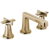 Brizo Levoir Widespread Lavatory Faucet with Low Spout - Less Handles 1.2 GPM - Complete Kit - Brilliance® Luxe Gold®