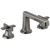 Brizo Levoir Widespread Lavatory Faucet with Low Spout - Less Handles 1.2 GPM - Complete Kit - Brilliance® Luxe Steel®