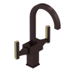 Rubinet Single Hole Dual Handle Lav. Set. (less drain) Oil Rubbed Bronze