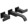 Brizo Siderna Two-Handle Wall Mount Lavatory Faucet - Less Handles 1.2 GPM - Complete Kit - Matte Black