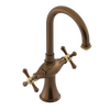 Rubinet Single Hole Dual Handle Lav. Set. (less drain) Tuscan Brass