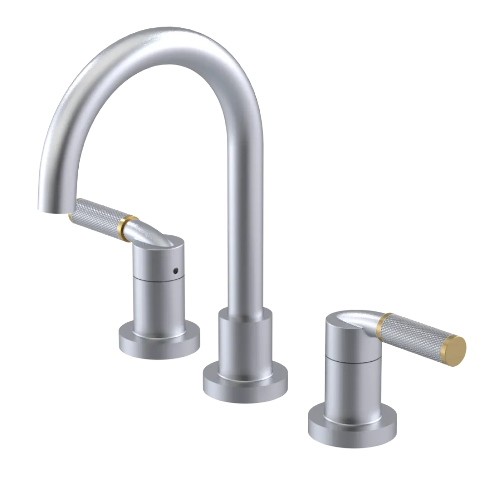 Rubinet Widespread Lav. Set. (less drain) Satin Chrome