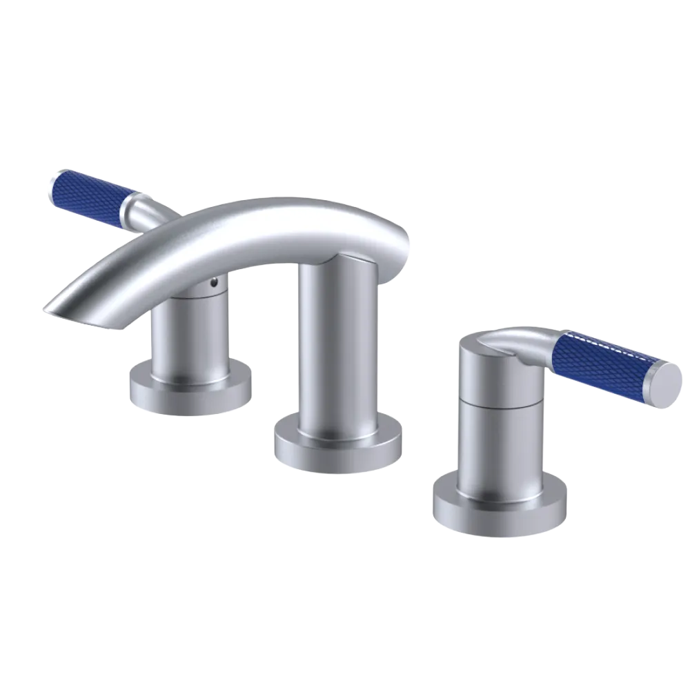 Rubinet Widespread Lav. Set. (less drain) Satin Chrome