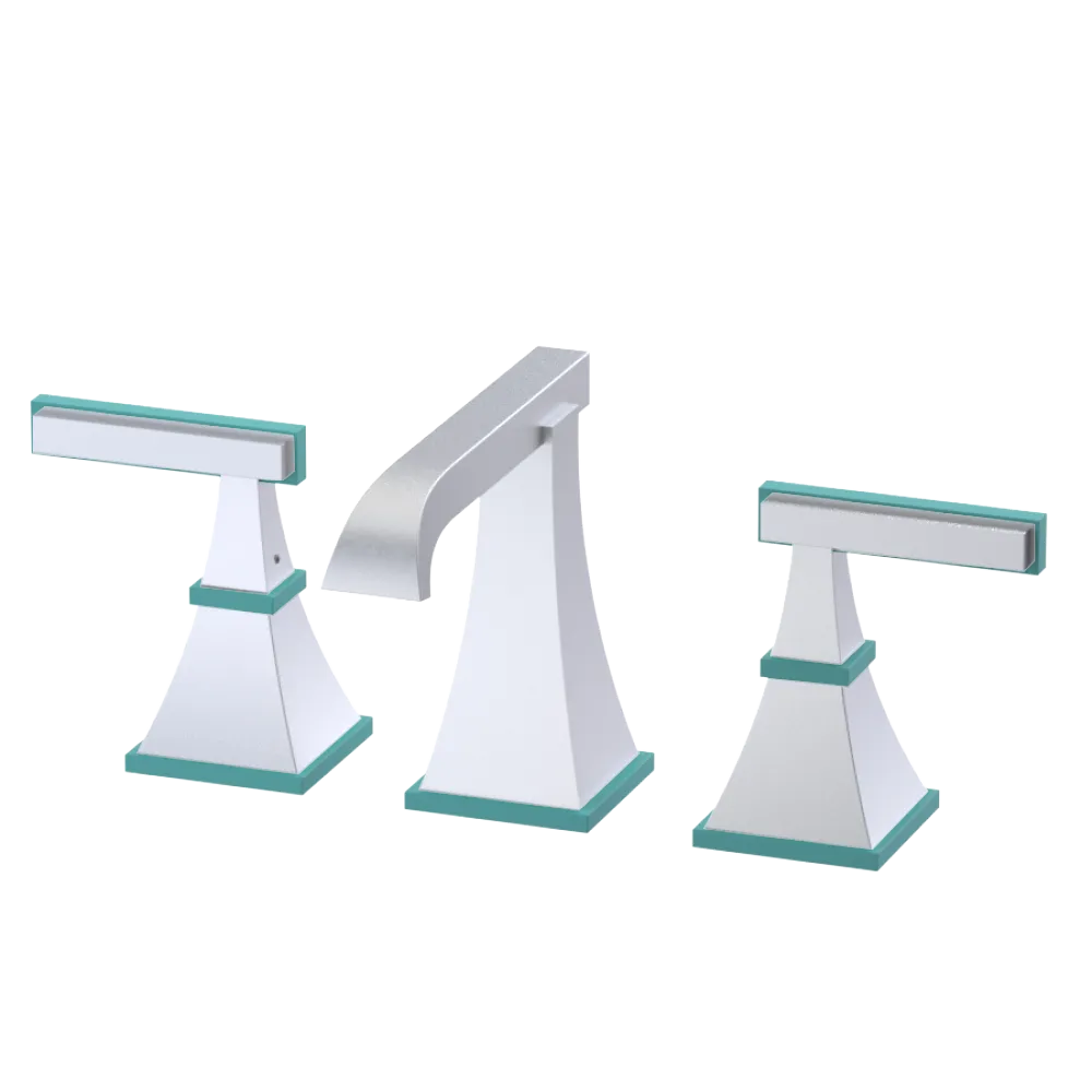 Rubinet Widespread Lav. Set. (less drain) Satin Chrome